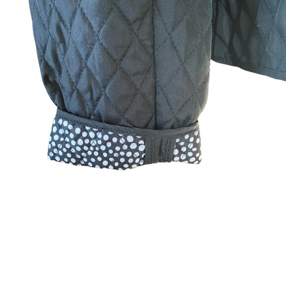 Briggs New York women's M black quilted long sleeve collared snap front jacket - Picture 6 of 11